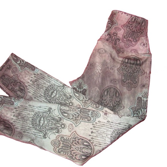 Evolution And Creation High Waist Eye Printed Yoga Workout Capri Pants - Picture 3 of 3